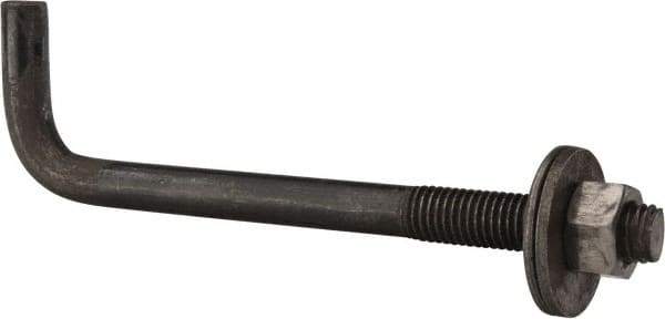 Value Collection - 5/8-11, 8" OAL Bent Anchor Bolt - Grade 2 Steel - Industrial Tool & Supply