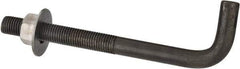 Value Collection - 1-8, 12" OAL Bent Anchor Bolt - Grade 2 Steel - Industrial Tool & Supply