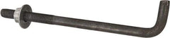 Value Collection - 1-8, 18" OAL Bent Anchor Bolt - Grade 2 Steel - Industrial Tool & Supply