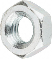 Value Collection - 3/8-16 UNC Steel Right Hand Machine Screw Hex Nut - 5/8" Across Flats, 1/4" High, Zinc Clear Finish - Industrial Tool & Supply