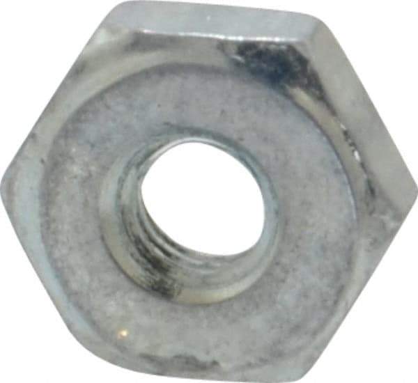 Value Collection - #6-40 UN Steel Right Hand Machine Screw Hex Nut - 5/16" Across Flats, 0.114" High, Zinc-Plated Finish, 2B Class of Fit - Industrial Tool & Supply