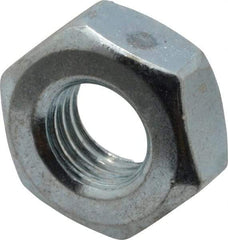 Value Collection - 1/4-28 UN Steel Right Hand Machine Screw Hex Nut - 7/16" Across Flats, 0.193" High, Zinc-Plated Finish, 2B Class of Fit - Industrial Tool & Supply
