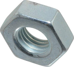 Value Collection - 5/16-24 UN Steel Right Hand Machine Screw Hex Nut - 9/16" Across Flats, 0.225" High, Zinc-Plated Finish, 2B Class of Fit - Industrial Tool & Supply