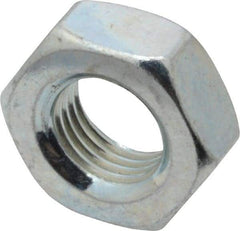 Value Collection - 3/8-24 UN Steel Right Hand Machine Screw Hex Nut - 5/8" Across Flats, 0.257" High, Zinc-Plated Finish, 2B Class of Fit - Industrial Tool & Supply