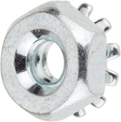 Value Collection - #6-32, Zinc Plated, Steel Hex Nut with External Tooth Washer - 11/32" Washer Diam, 5/16" Width Across Flats - Industrial Tool & Supply