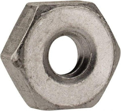 Value Collection - #6-32 UNC Aluminum Right Hand Machine Screw Hex Nut - 5/16" Across Flats, 7/64" High, Uncoated - Industrial Tool & Supply