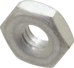 Value Collection - #8-32 UNC Aluminum Right Hand Machine Screw Hex Nut - 11/32" Across Flats, 1/8" High, Uncoated - Industrial Tool & Supply