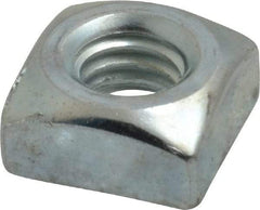 Value Collection - 5/16-18 Steel Square Nut - Zinc Plated, 9/16" Square Width x 17/64" Overall Height - Industrial Tool & Supply