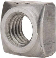 Value Collection - 1/2-13 Steel Square Nut - Uncoated, 13/16" Square Width x 7/16" Overall Height - Industrial Tool & Supply