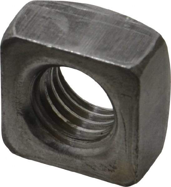 Value Collection - 5/8-11 Steel Square Nut - Uncoated, 1" Square Width x 35/64" Overall Height - Industrial Tool & Supply