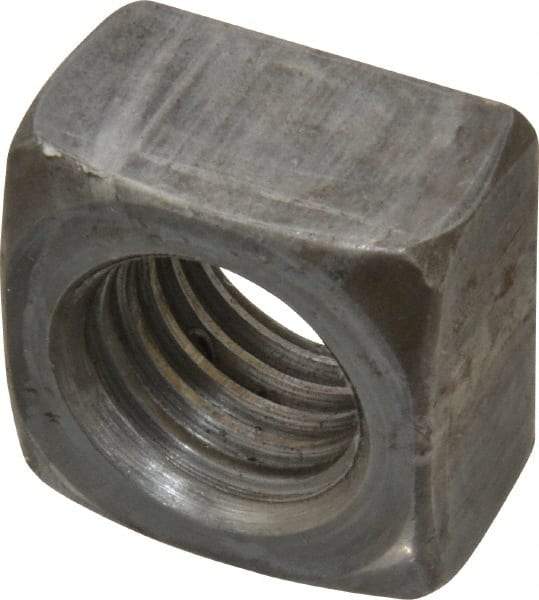 Value Collection - 3/4-10 Steel Square Nut - Uncoated, 1-1/8" Square Width x 21/32" Overall Height - Industrial Tool & Supply