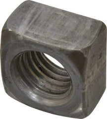 Value Collection - 3/4-10 Steel Square Nut - Uncoated, 1-1/8" Square Width x 21/32" Overall Height - Industrial Tool & Supply