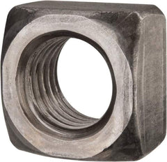 Value Collection - 7/8-9 Steel Square Nut - Uncoated, 1-5/16" Square Width x 49/64" Overall Height - Industrial Tool & Supply