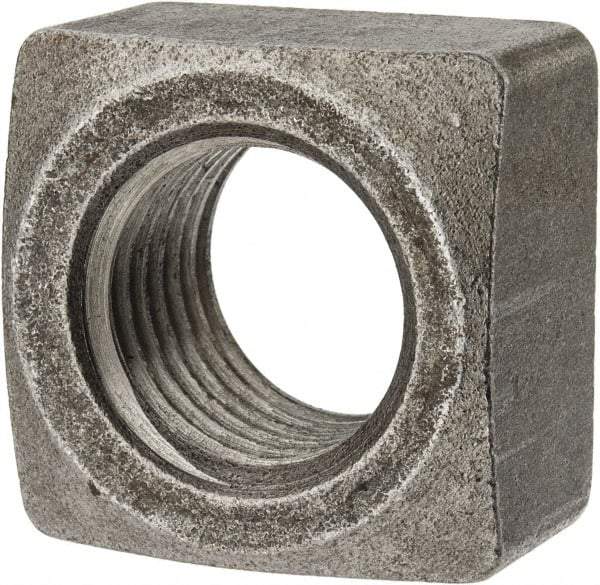 Value Collection - 1-1/4-7 Steel Square Nut - Uncoated, 1-7/8" Square Width x 1-3/32" Overall Height - Industrial Tool & Supply