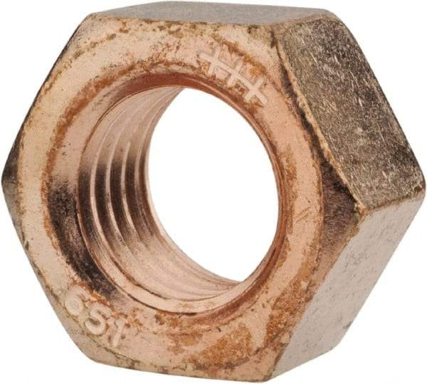 Value Collection - 3/4-10 UN Silicon Bronze Right Hand Hex Nut - 1-1/8" Across Flats, 41/64" High, Uncoated - Industrial Tool & Supply