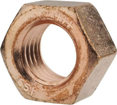 Value Collection - 3/4-10 UN Silicon Bronze Right Hand Hex Nut - 1-1/8" Across Flats, 41/64" High, Uncoated - Industrial Tool & Supply