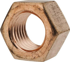 Value Collection - 1-8 UN Silicon Bronze Right Hand Hex Nut - 1-1/2" Across Flats, 55/64" High, Uncoated - Industrial Tool & Supply