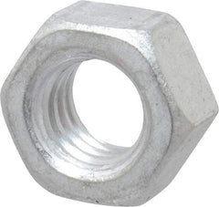 Value Collection - 5/16-18 UN Aluminum Right Hand Hex Nut - 1/2" Across Flats, 17/64" High, Aluminum-Plated Finish - Industrial Tool & Supply