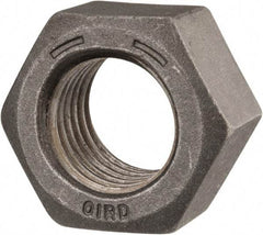 Value Collection - 1-1/8 - 7 UNC Steel Right Hand Hex Nut - 1-11/16" Across Flats, 31/32" High, Black Oxide Finish - Industrial Tool & Supply