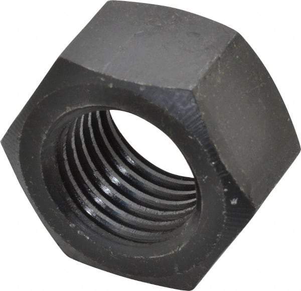 Value Collection - 1-1/4 - 7 UNC Steel Right Hand Hex Nut - 1-7/8" Across Flats, 1-1/16" High, Uncoated - Industrial Tool & Supply