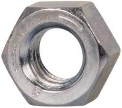 Value Collection - 5/16-18 UNC Steel Right Hand Hex Nut - 1/2" Across Flats, 17/64" High, Zinc-Plated Finish - Industrial Tool & Supply