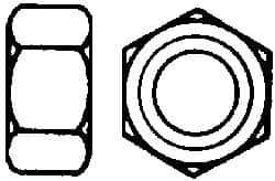 Value Collection - M27x3.00 Metric Coarse Stainless Steel Right Hand Hex Nut - 41mm Across Flats, 22mm High, Uncoated - Industrial Tool & Supply