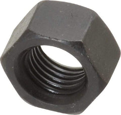 Value Collection - 3/8-24 UNF Steel Right Hand Hex Nut - 9/16" Across Flats, 21/64" High, Black Oxide Finish - Industrial Tool & Supply