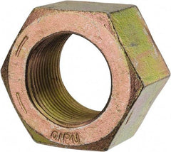 Value Collection - 1-3/8 - 12 UN Steel Right Hand Hex Nut - 2-1/16" Across Flats, 1-11/64" High, Zinc Yellow Dichromate Finish - Industrial Tool & Supply