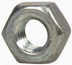 Value Collection - 1/4-28 UNF Steel Right Hand Hex Nut - 7/16" Across Flats, 7/32" High, Zinc-Plated Finish - Industrial Tool & Supply