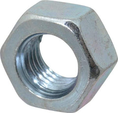 Value Collection - 5/16-24 UNF Steel Right Hand Hex Nut - 1/2" Across Flats, 17/64" High, Zinc-Plated Finish - Industrial Tool & Supply