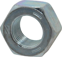 Value Collection - 9/16-18 UNF Steel Right Hand Hex Nut - 7/8" Across Flats, 31/64" High, Zinc-Plated Finish - Industrial Tool & Supply