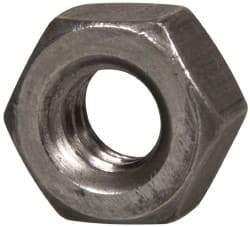 Value Collection - 1/4-20 UN Steel Right Hand Hex Nut - 7/16" Across Flats, 7/32" High, Uncoated - Industrial Tool & Supply