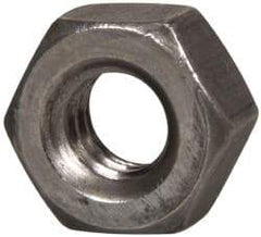 Value Collection - 1/4-20 UN Steel Right Hand Hex Nut - 7/16" Across Flats, 7/32" High, Uncoated - Industrial Tool & Supply