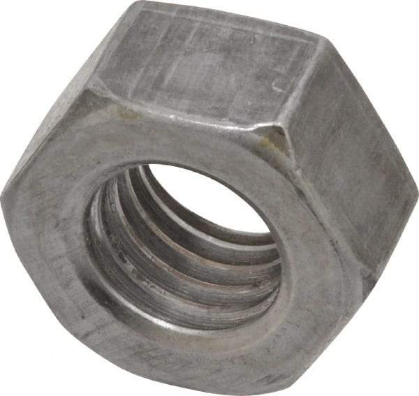 Value Collection - 9/16-12 UN Steel Right Hand Hex Nut - 7/8" Across Flats, 31/64" High, Uncoated - Industrial Tool & Supply