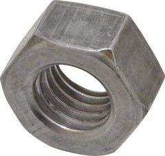 Value Collection - 9/16-12 UN Steel Right Hand Hex Nut - 7/8" Across Flats, 31/64" High, Uncoated - Industrial Tool & Supply