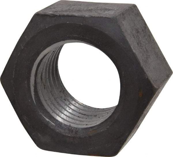 Value Collection - 1-1/2 - 6 UN Steel Right Hand Hex Nut - 2-1/4" Across Flats, 1-9/32" High, Uncoated - Industrial Tool & Supply