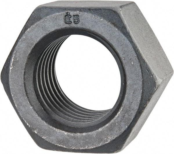 Value Collection - 1-5/8 - 5-1/2 UNC Steel Right Hand Hex Nut - 2-7/16" Across Flats, 1-25/64" High, Uncoated - Industrial Tool & Supply