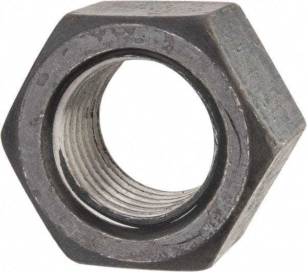 Value Collection - 1-7/8 - 5 UN Steel Right Hand Hex Nut - 2-3/4" Across Flats, 1-3/4" High, Uncoated - Industrial Tool & Supply