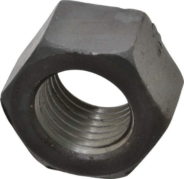Value Collection - 2 - 4-1/2 UNC Steel Right Hand Hex Nut - 3" Across Flats, 1-23/32" High, Uncoated - Industrial Tool & Supply