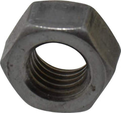 Value Collection - 5/16-24 UNF Steel Right Hand Hex Nut - 1/2" Across Flats, 0.2656" High, Uncoated - Industrial Tool & Supply