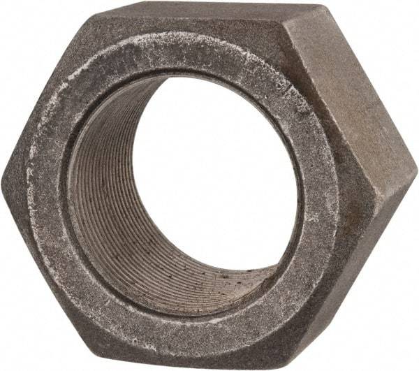 Value Collection - 2-12 UN Steel Right Hand Hex Nut - 3" Across Flats, 1-23/32" High, Uncoated - Industrial Tool & Supply
