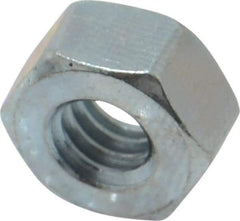 Value Collection - 1/4-20 UNC Steel Left Hand Hex Nut - 7/16" Across Flats, 7/32" High, Uncoated - Industrial Tool & Supply