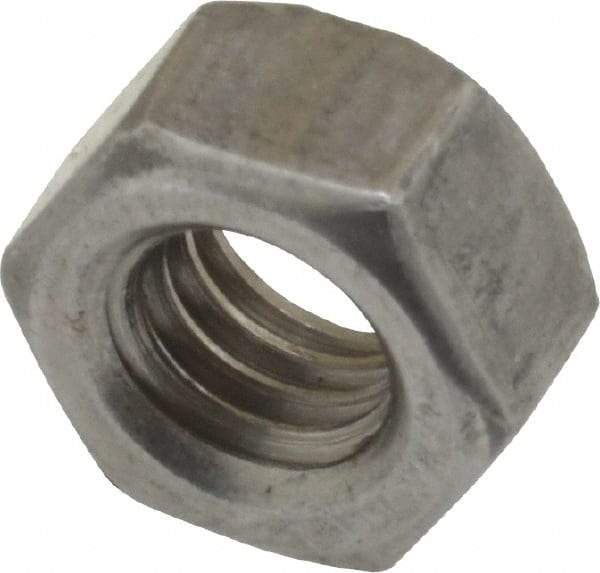 Value Collection - 5/16-18 UNC Steel Left Hand Hex Nut - 1/2" Across Flats, 17/64" High, Uncoated - Industrial Tool & Supply