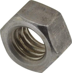 Value Collection - 3/8-16 UNC Steel Left Hand Hex Nut - 9/16" Across Flats, 21/64" High, Uncoated - Industrial Tool & Supply