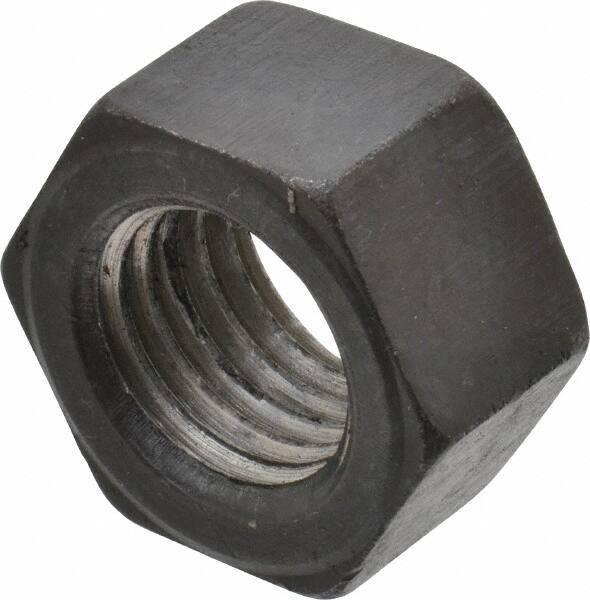 Value Collection - 1-8 UNC Steel Left Hand Hex Nut - 1-1/2" Across Flats, 55/64" High, Uncoated - Industrial Tool & Supply