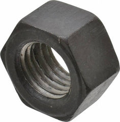 Value Collection - 1-8 UNC Steel Left Hand Hex Nut - 1-1/2" Across Flats, 55/64" High, Uncoated - Industrial Tool & Supply