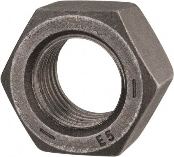 Value Collection - 1-1/4 - 7 UNC Steel Left Hand Hex Nut - 1-7/8" Across Flats, 1-1/16" High, Uncoated - Industrial Tool & Supply