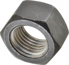 Value Collection - 1-1/2 - 6 UNC Steel Left Hand Hex Nut - 2-1/4" Across Flats, 1-9/32" High, Uncoated - Industrial Tool & Supply