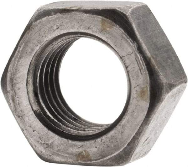 Value Collection - 5/16-24 UNF Steel Left Hand Hex Nut - 1/2" Across Flats, 17/64" High, Uncoated - Industrial Tool & Supply