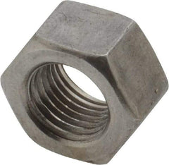 Value Collection - 3/8-24 UNF Steel Left Hand Hex Nut - 9/16" Across Flats, 21/64" High, Uncoated - Industrial Tool & Supply
